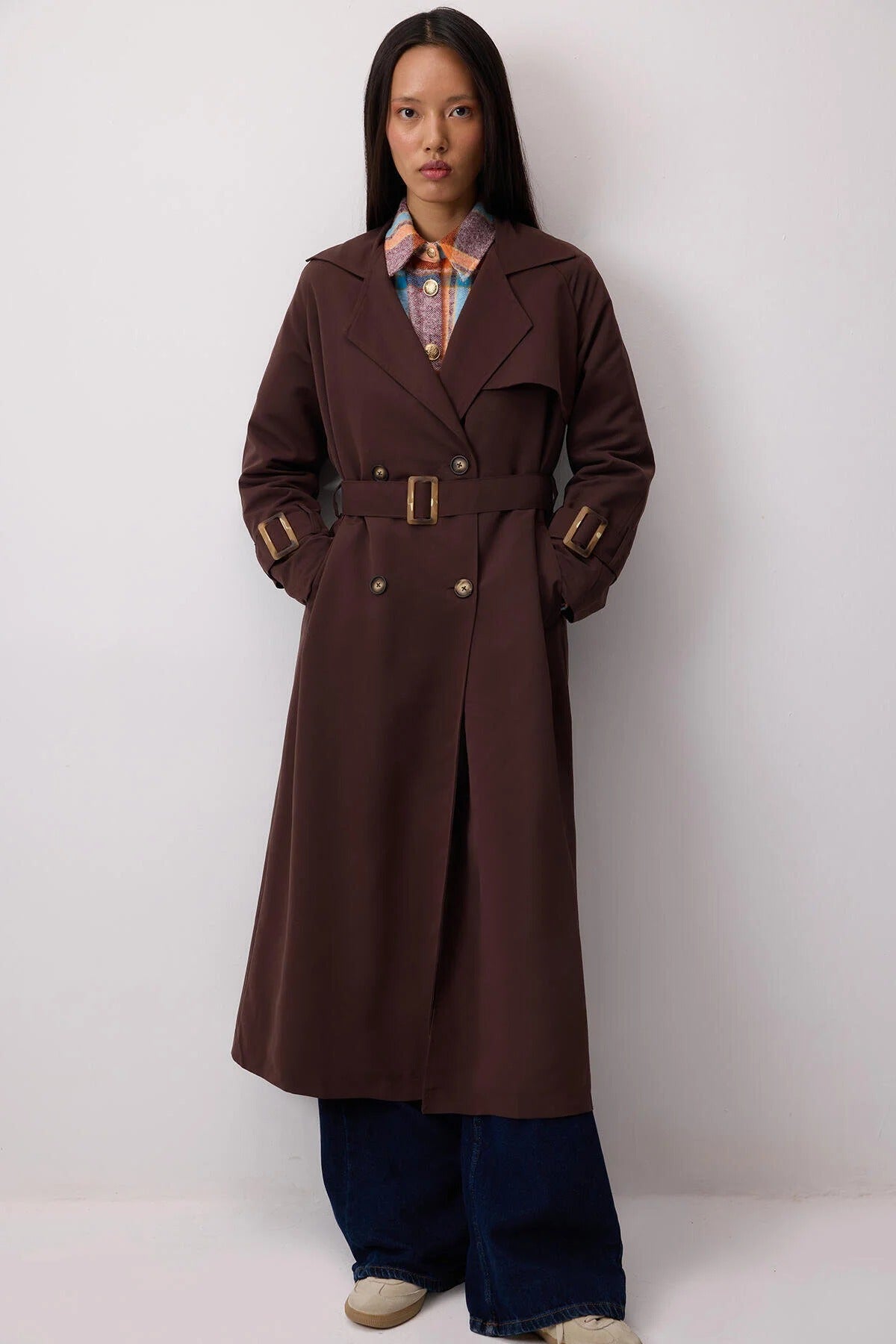 Női modest trencskó – barna – barna