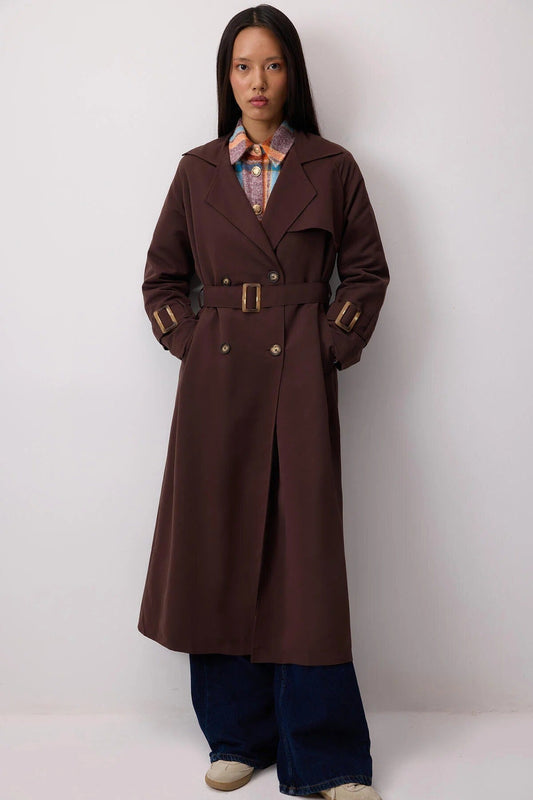 Női modest trencskó – barna – barna
