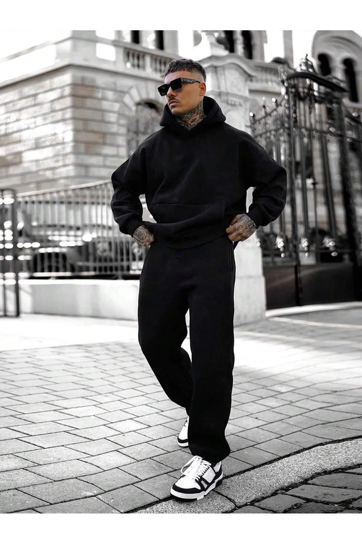 Sweatshirt – fekete – fekete