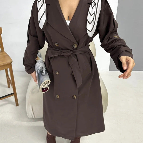 Női modest trencskó – barna – barna