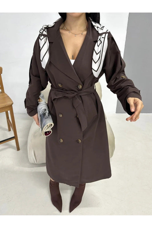 Női modest trencskó – barna – barna