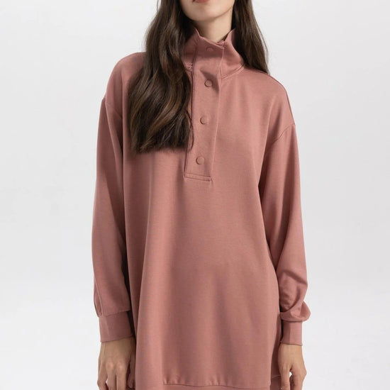 Női modest pulóver – bordó