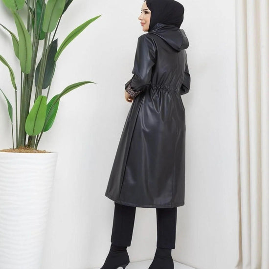Női modest trencskó – fekete – fekete