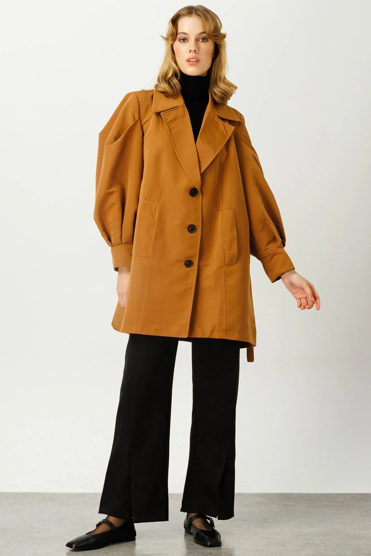 Női modest trencskó – barna – barna barna