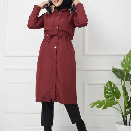 Női modest dzseki – bordó – bordó
