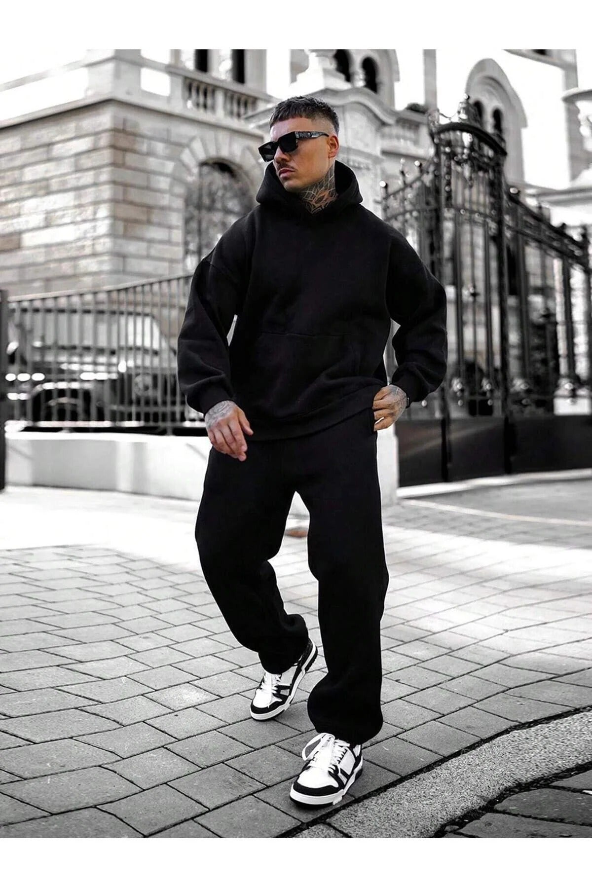 Sweatshirt – fekete – fekete