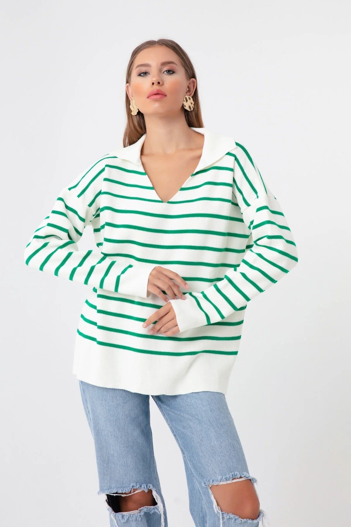 Női pulóver – nercbarna – nyérc