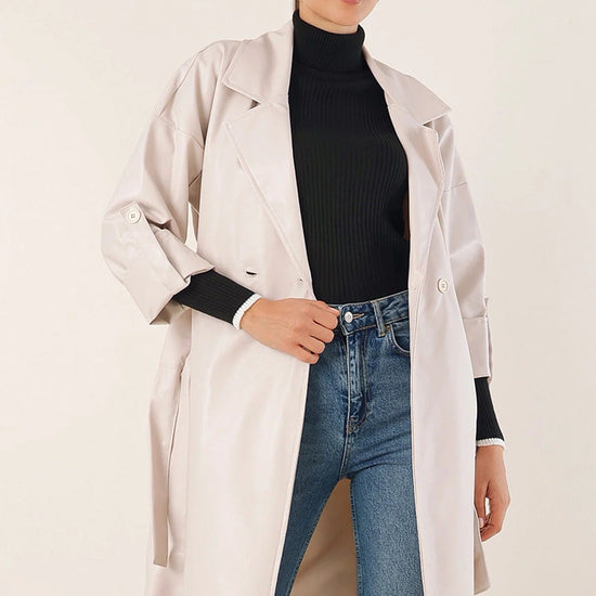 Női modest trencskó – krém – krém