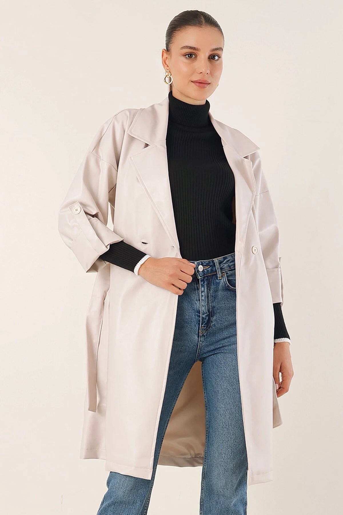 Női modest trencskó – krém – krém