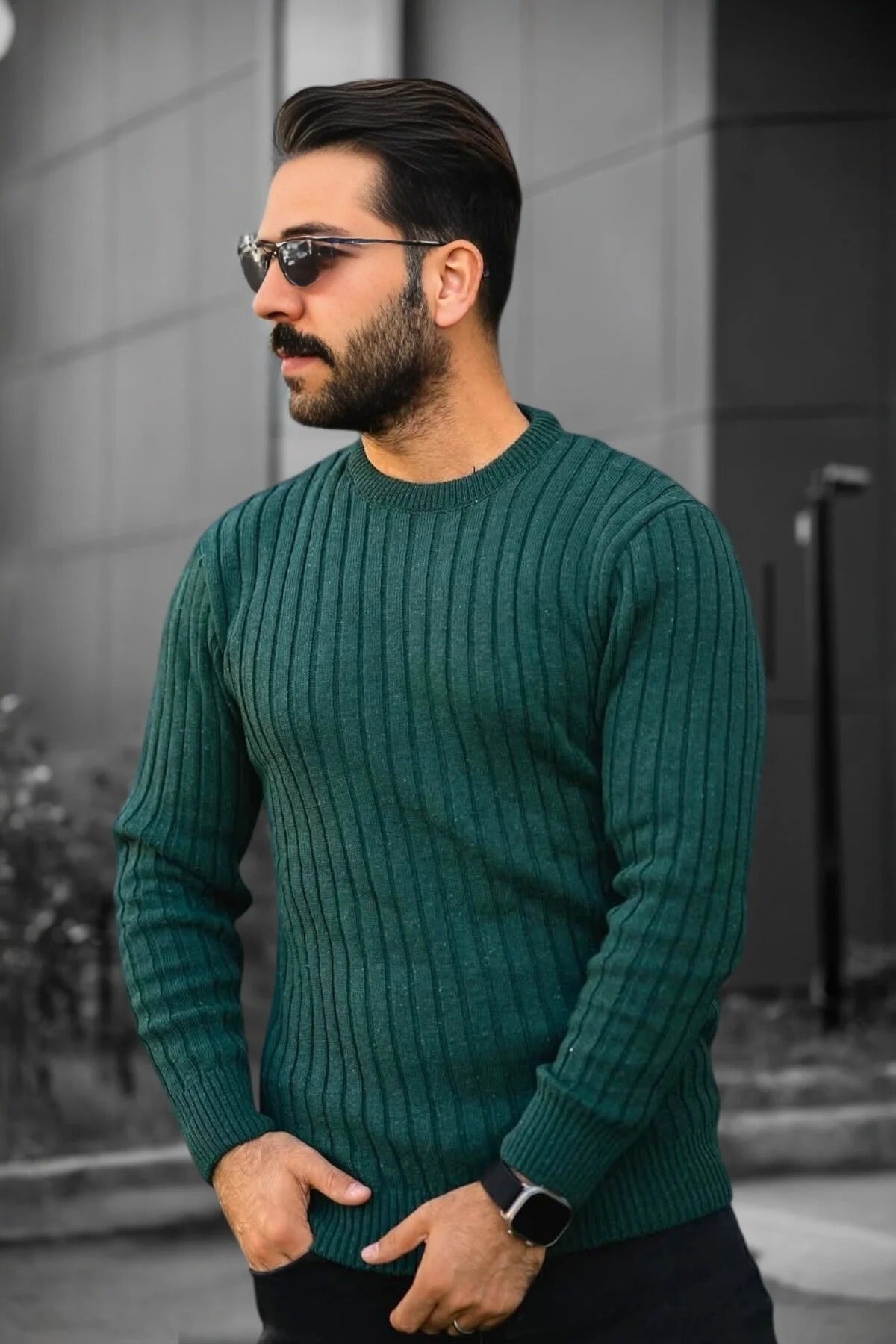 Pulóver – khaki – khaki