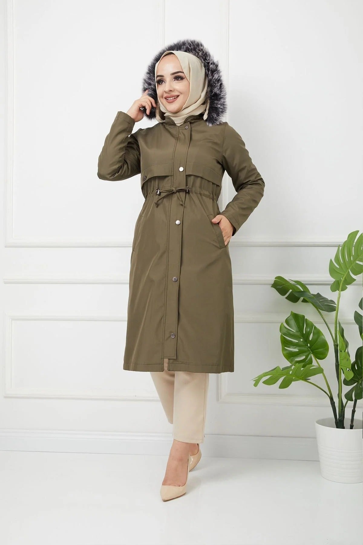 Női modest dzseki – khaki – khaki
