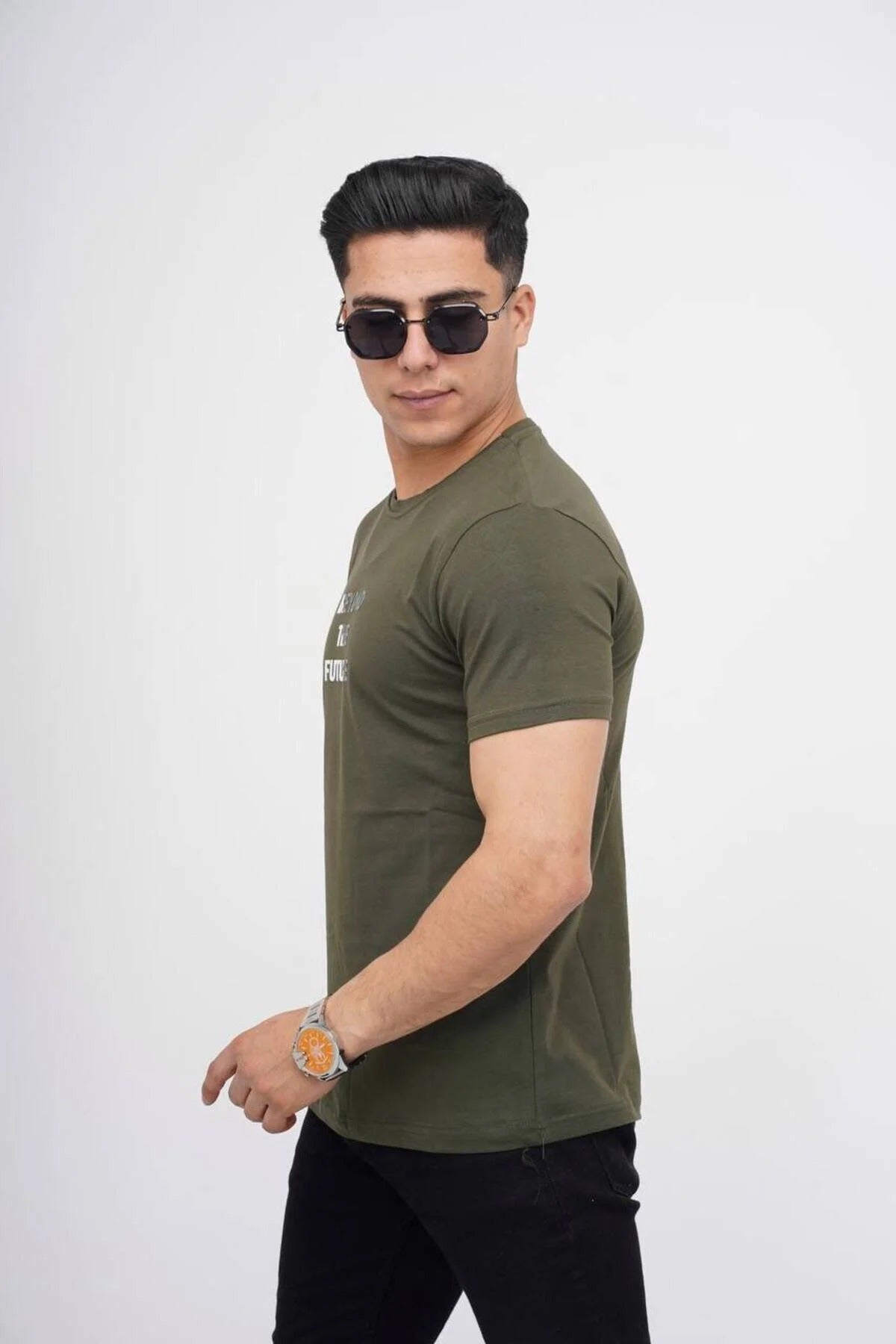 Férfi póló – khaki – khaki