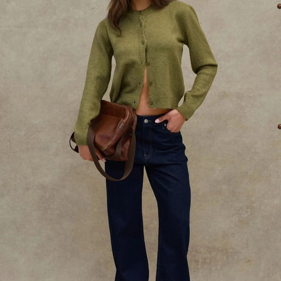 Kardigán – khaki – khaki