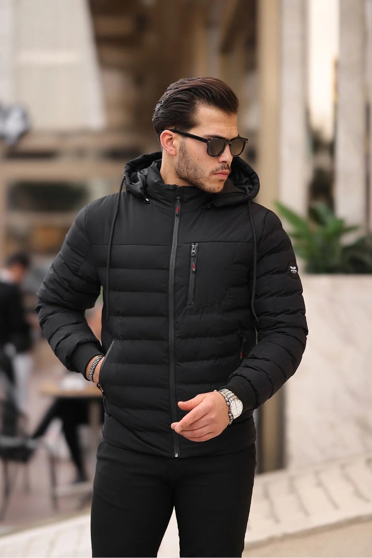 Férfi dzseki – fekete – fekete
