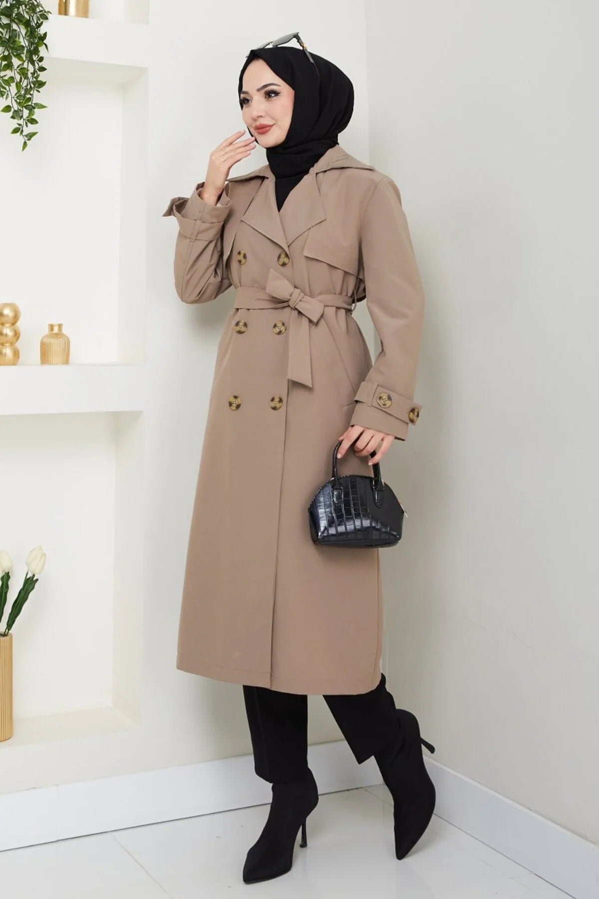 Női modest trencskó – bézs – bézs