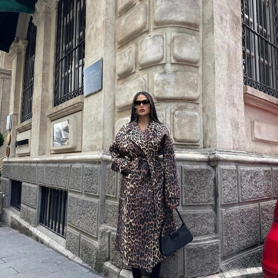 Női kabát – leopárdmintás – leopárd