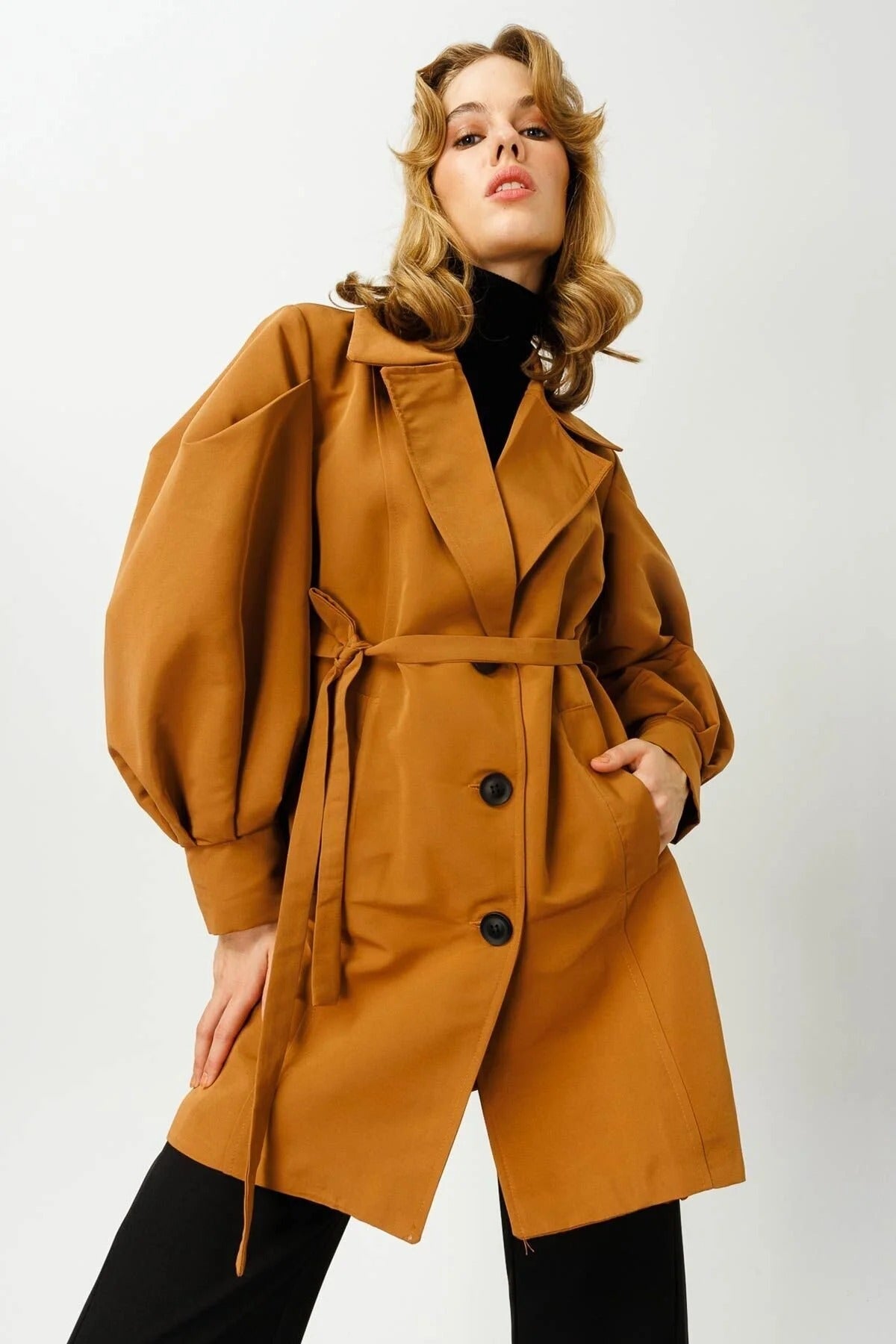 Női modest trencskó – barna – barna barna