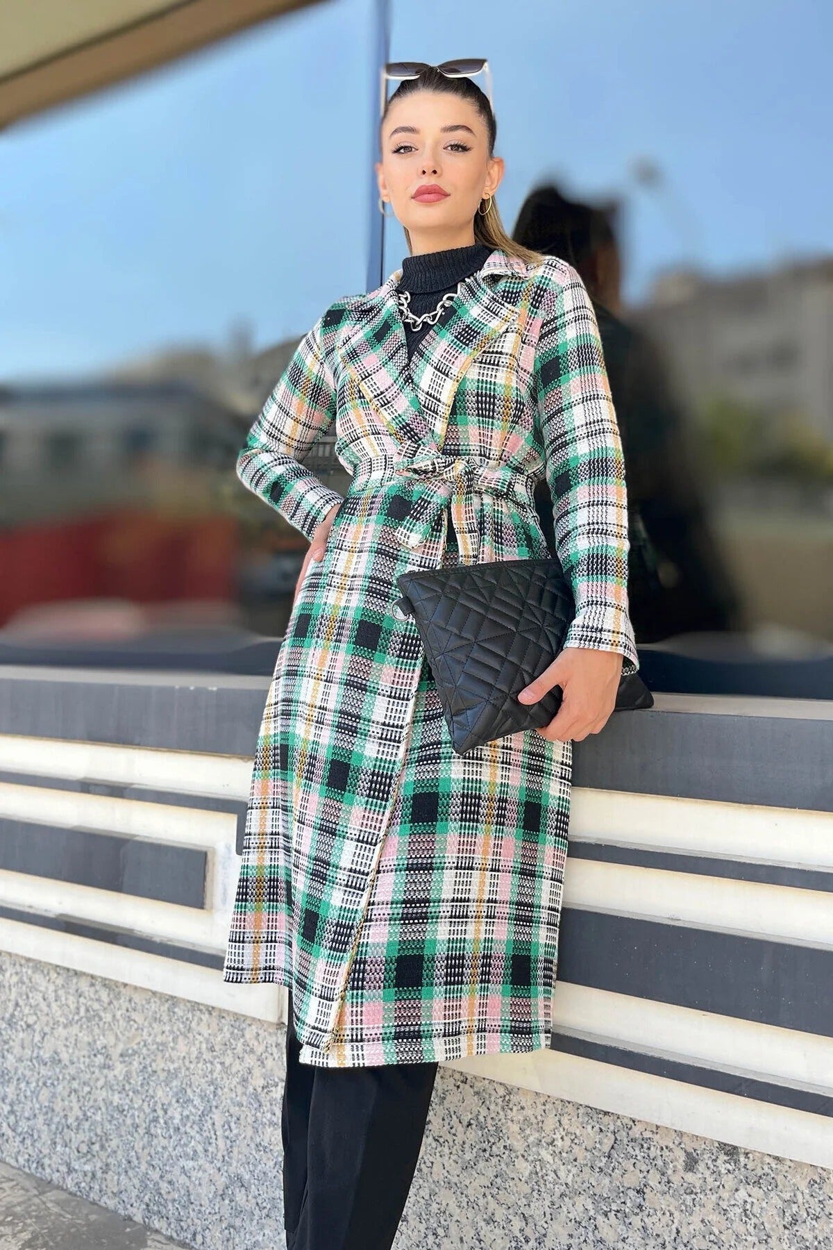 Női modest trencskó – zöld – zöld