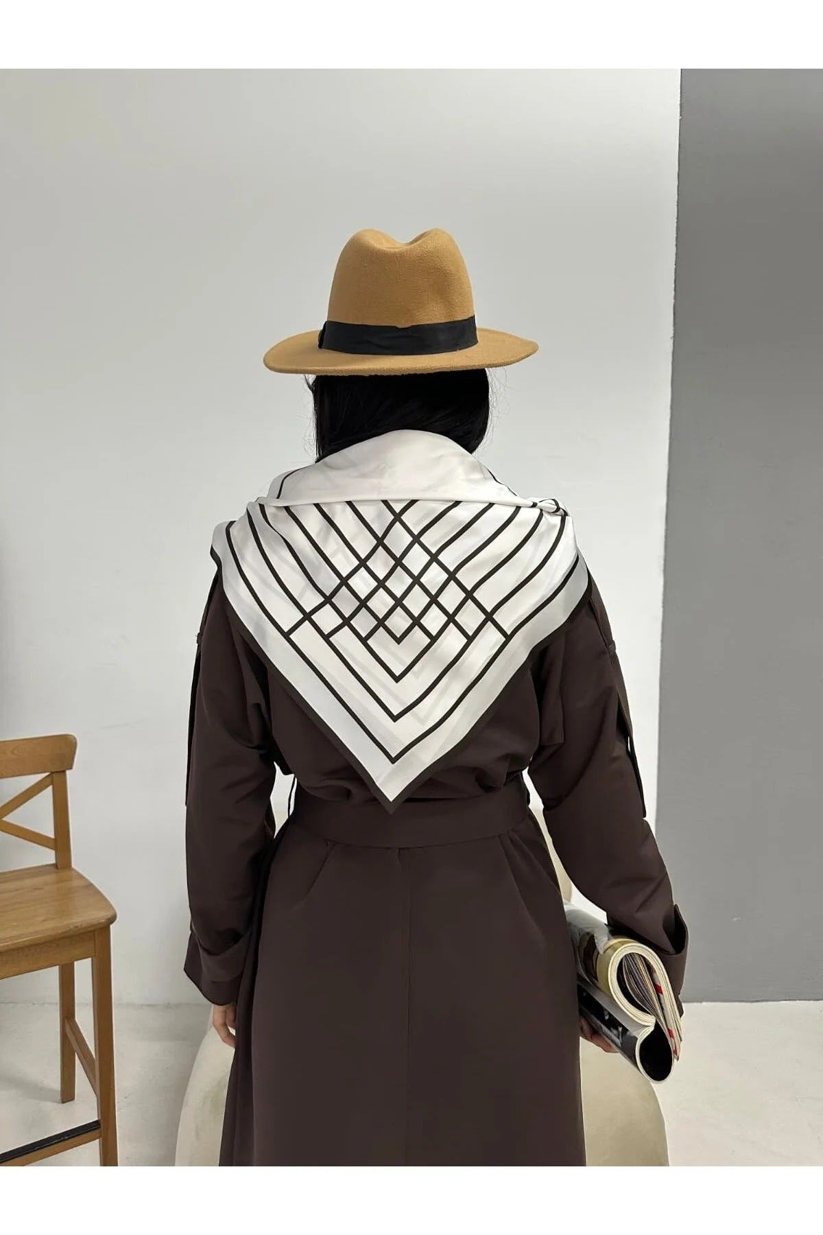 Női modest trencskó – barna – barna