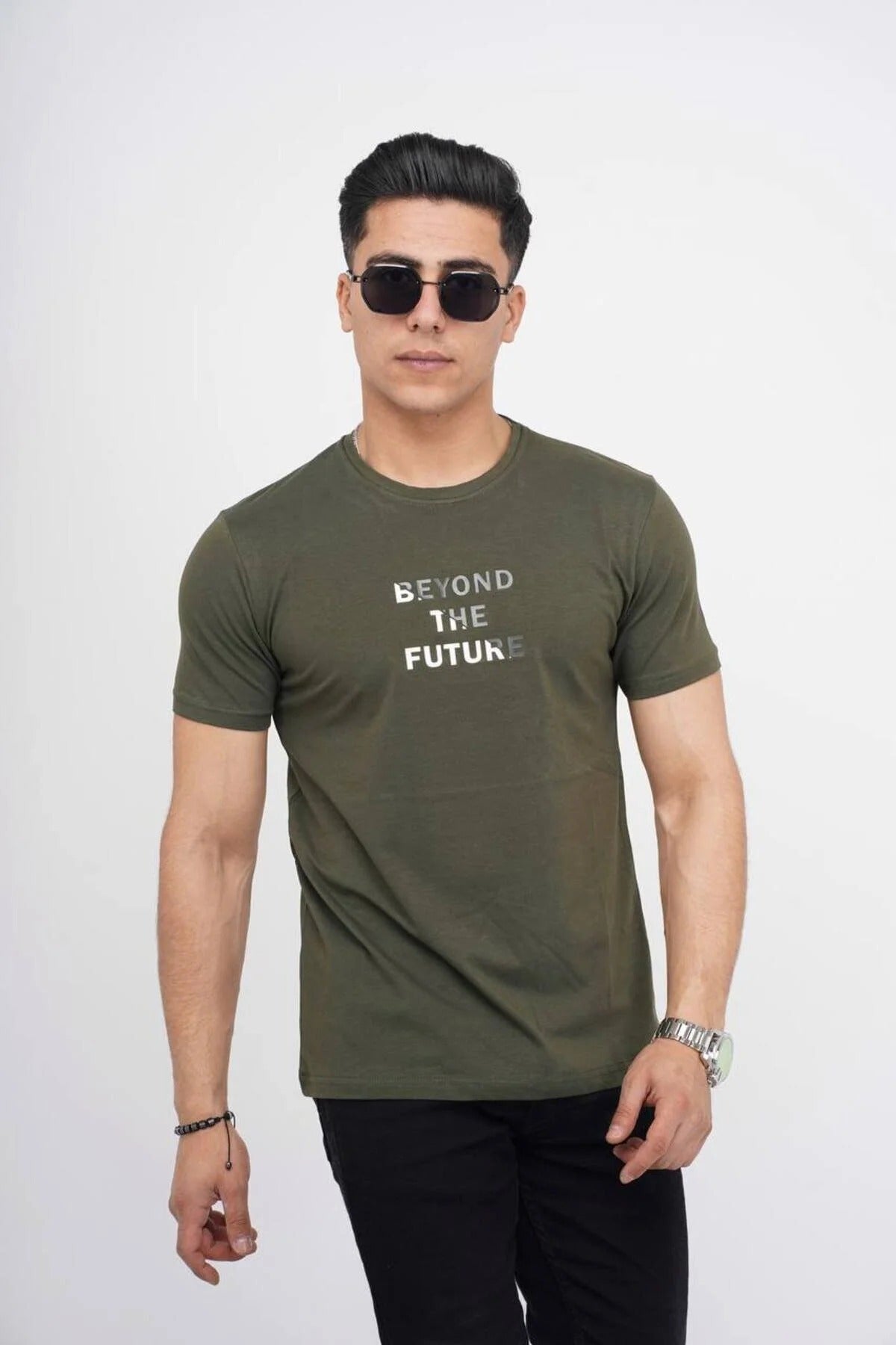 Férfi póló – khaki – khaki