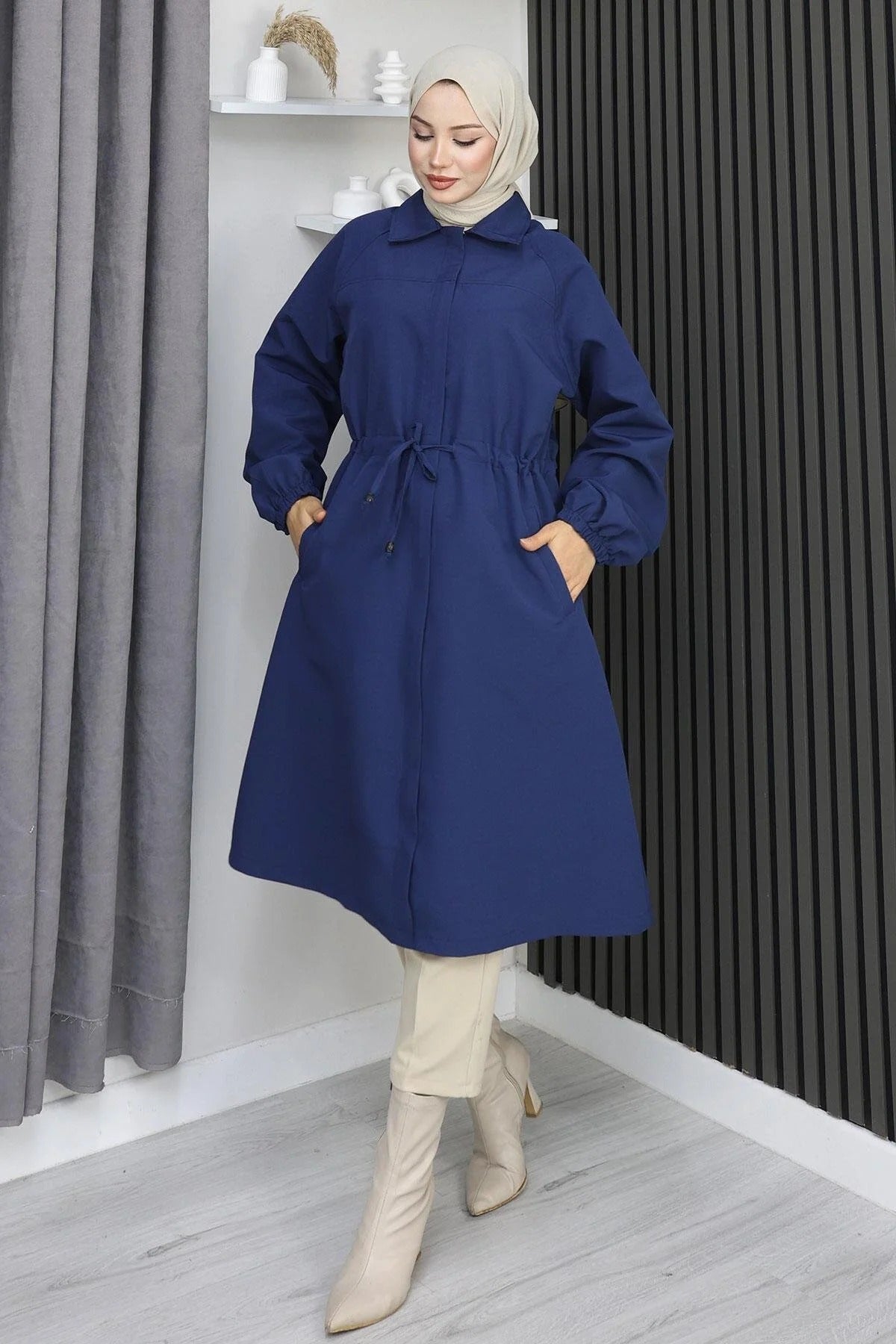 Női modest trencskó – indigó – indigó