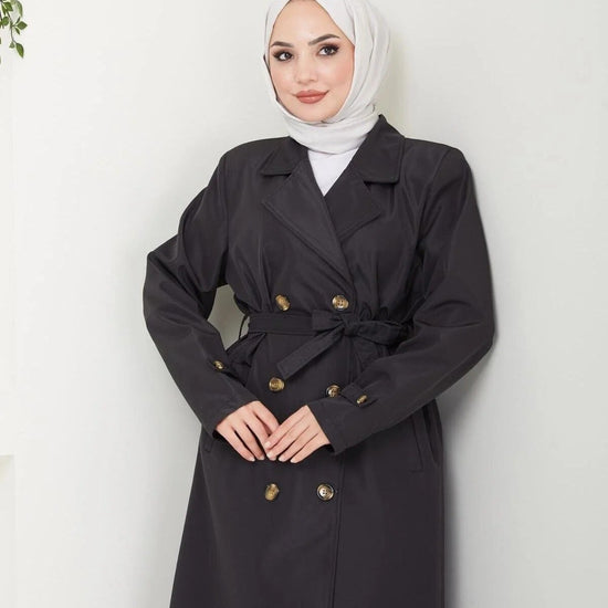 Női modest trencskó – fekete – fekete