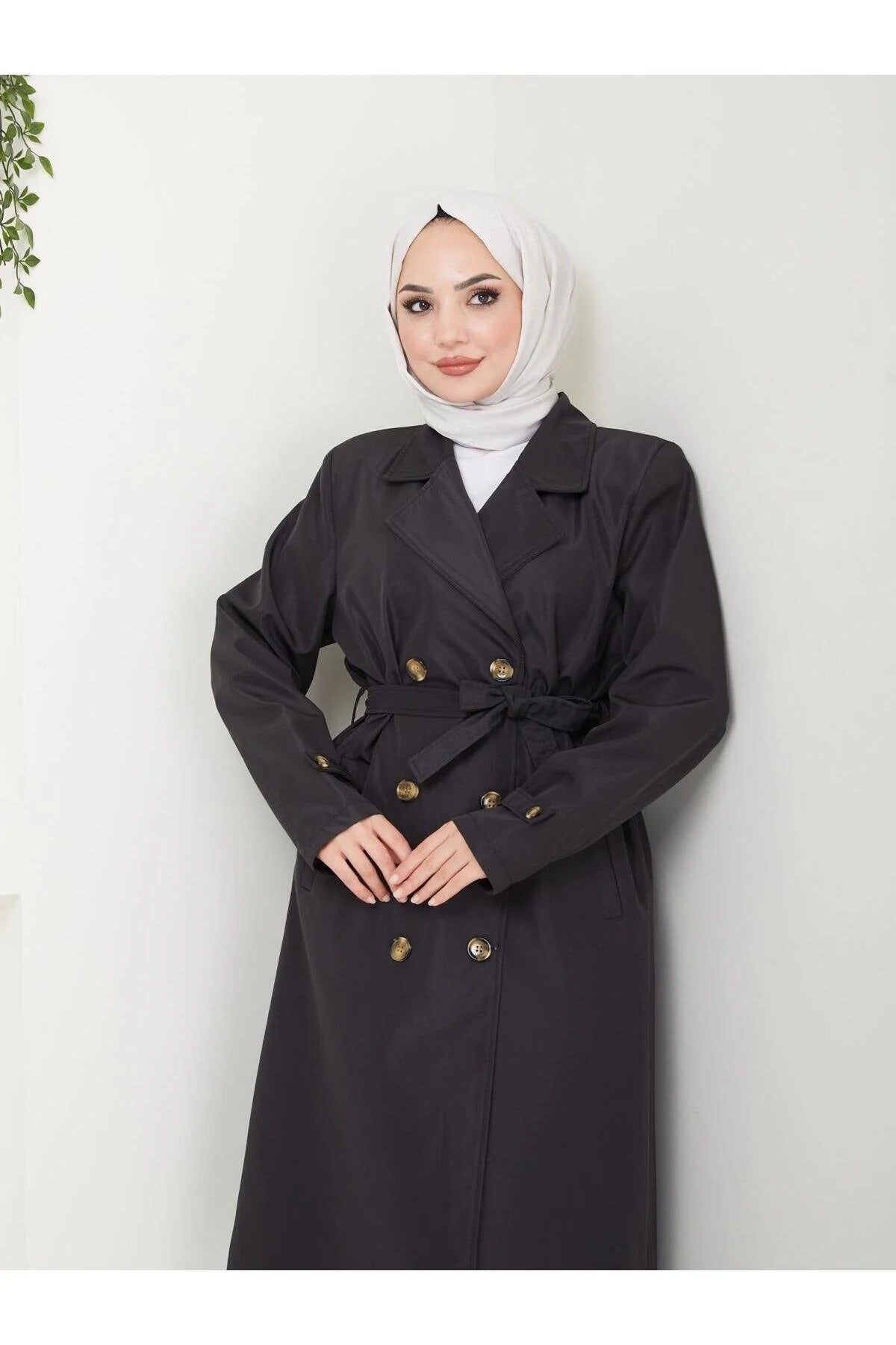 Női modest trencskó – fekete – fekete