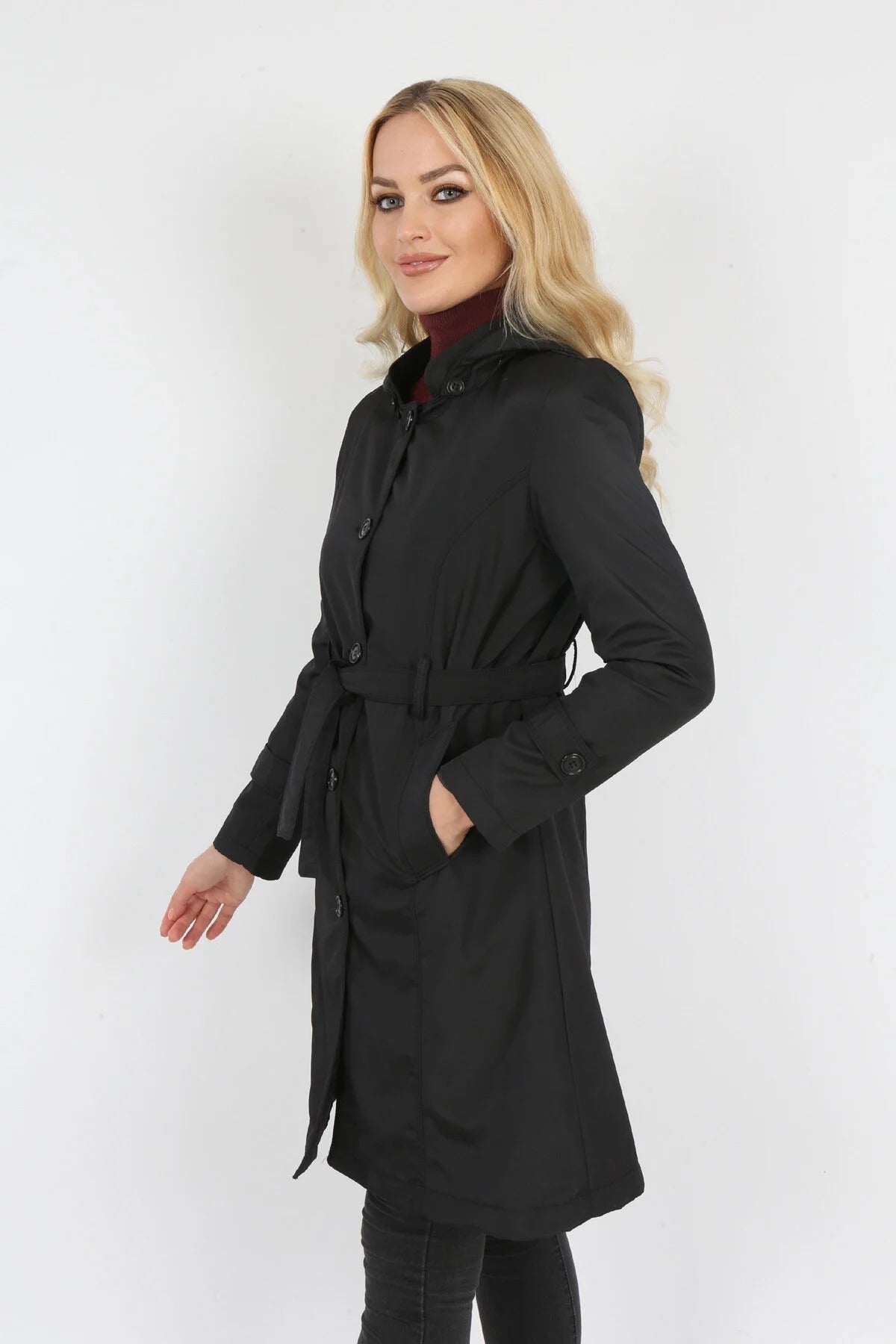 Női modest trencskó – fekete – fekete