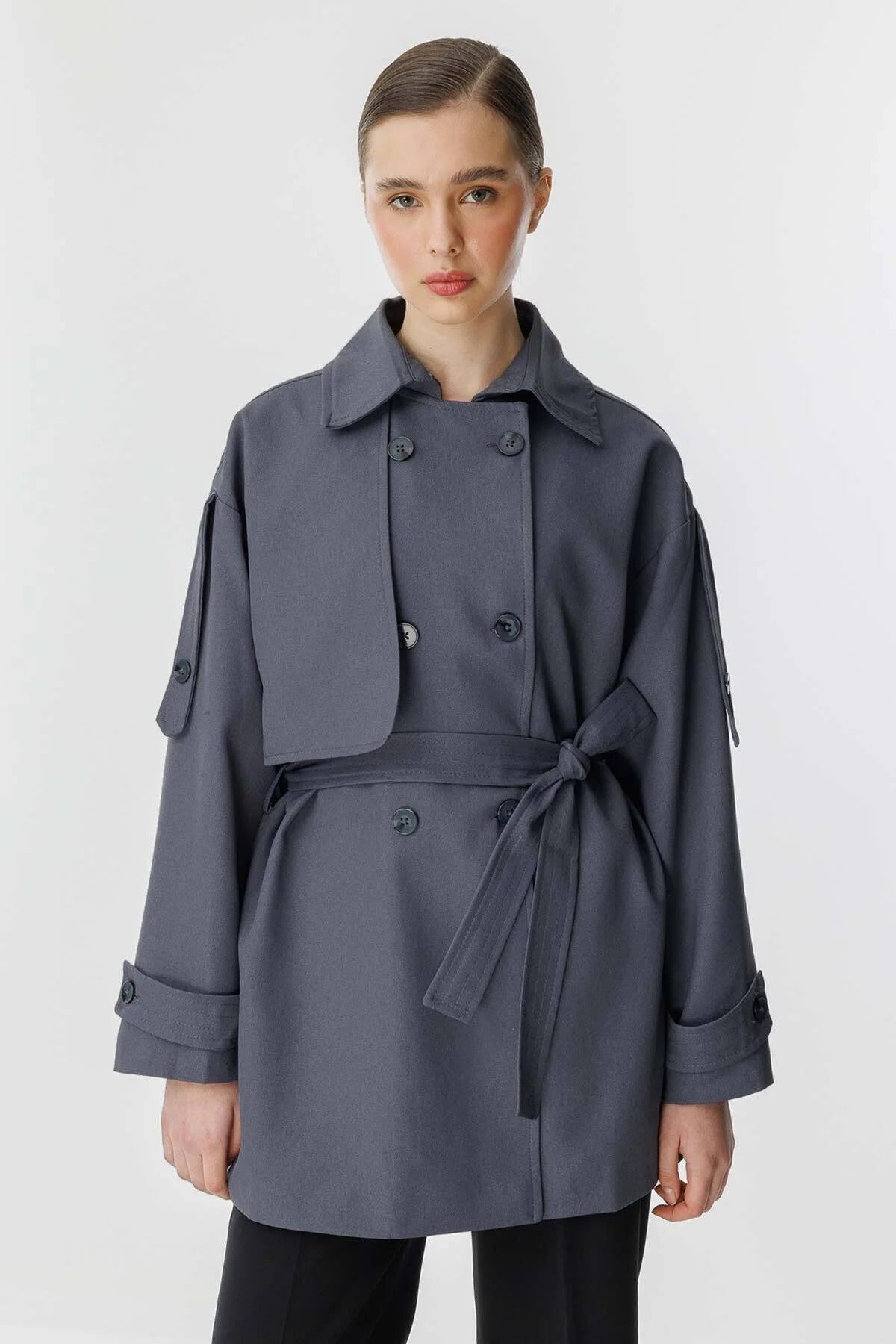 Női modest trencskó – antracit – antracit antracit