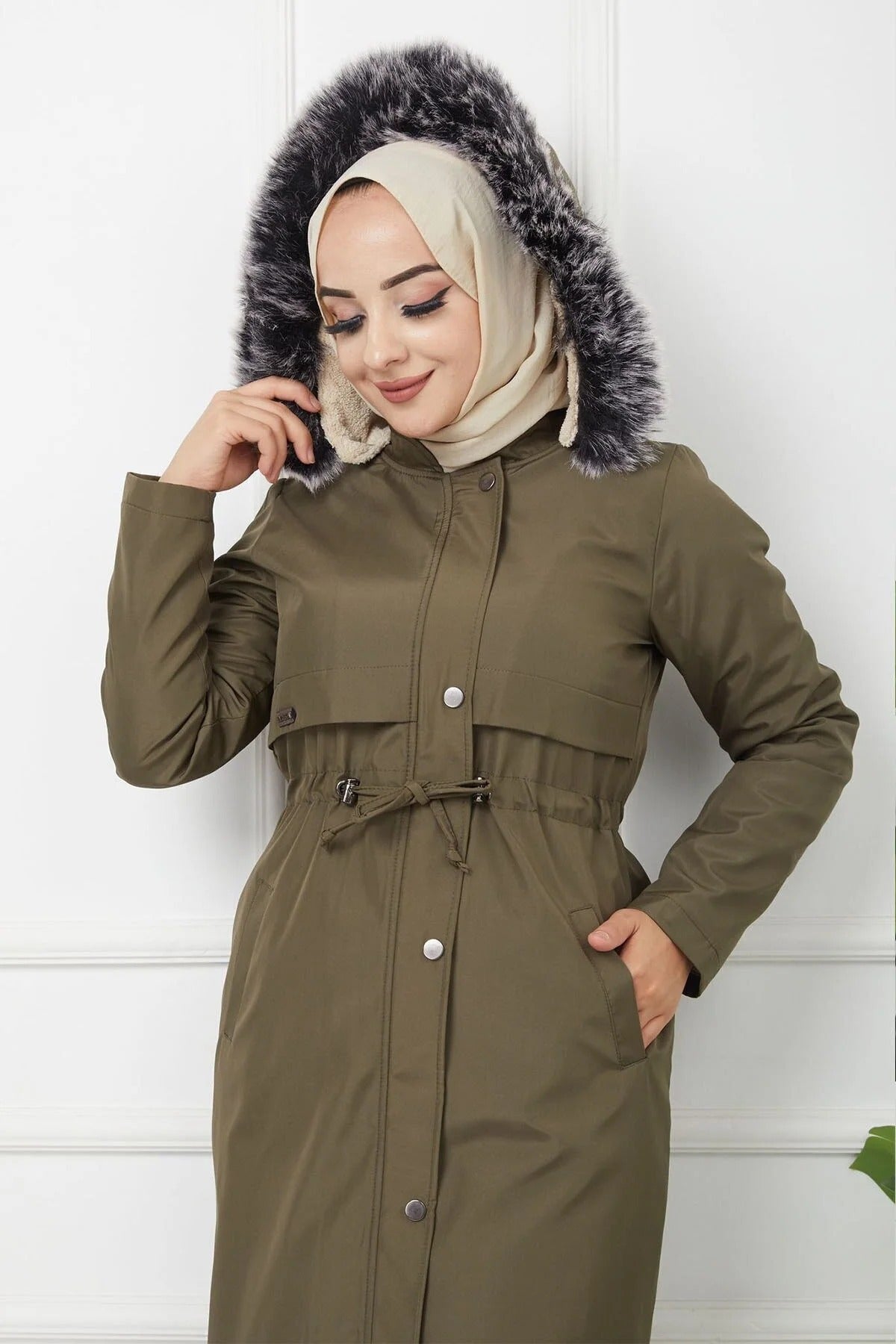 Női modest dzseki – khaki – khaki