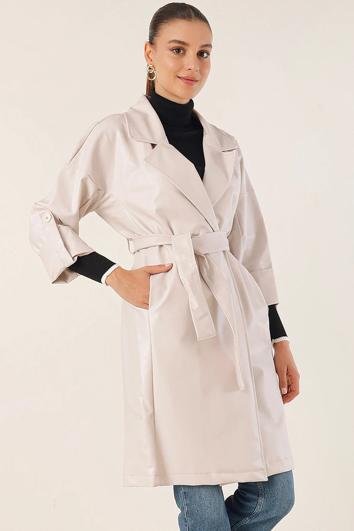 Női modest trencskó – krém – krém