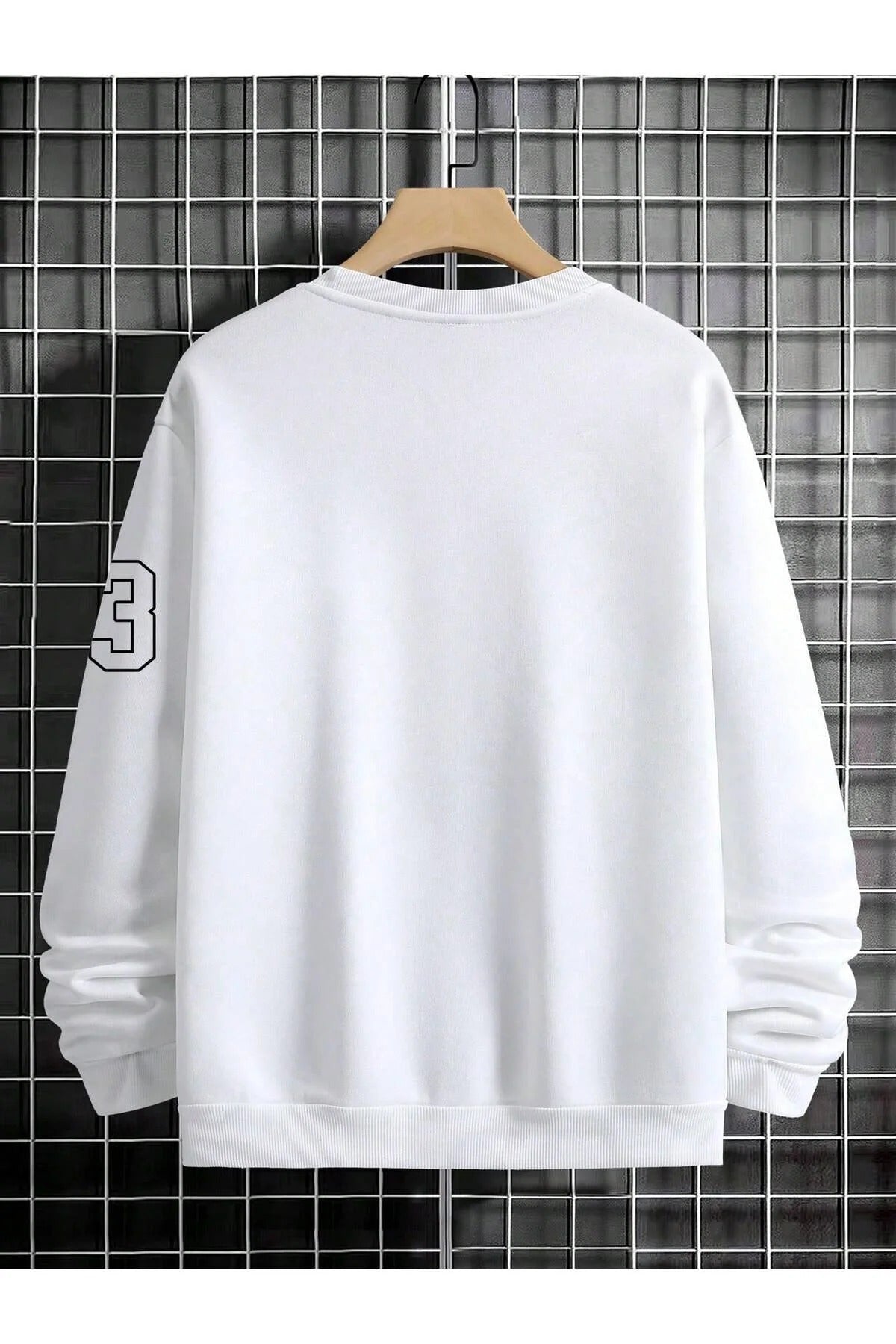 Férfi sweatshirt – fehér – fehér