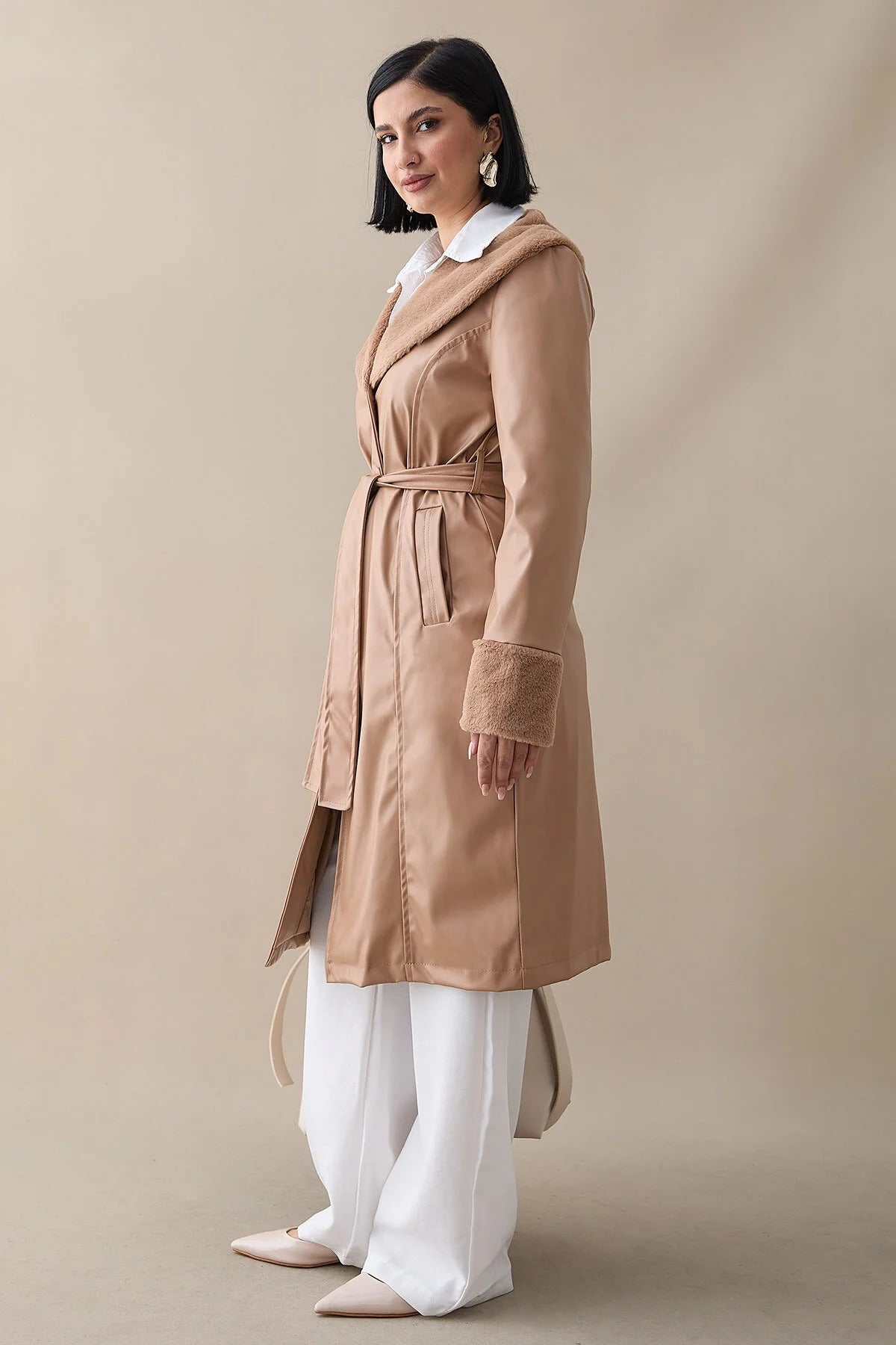 Női modest trencskó – camel – camel