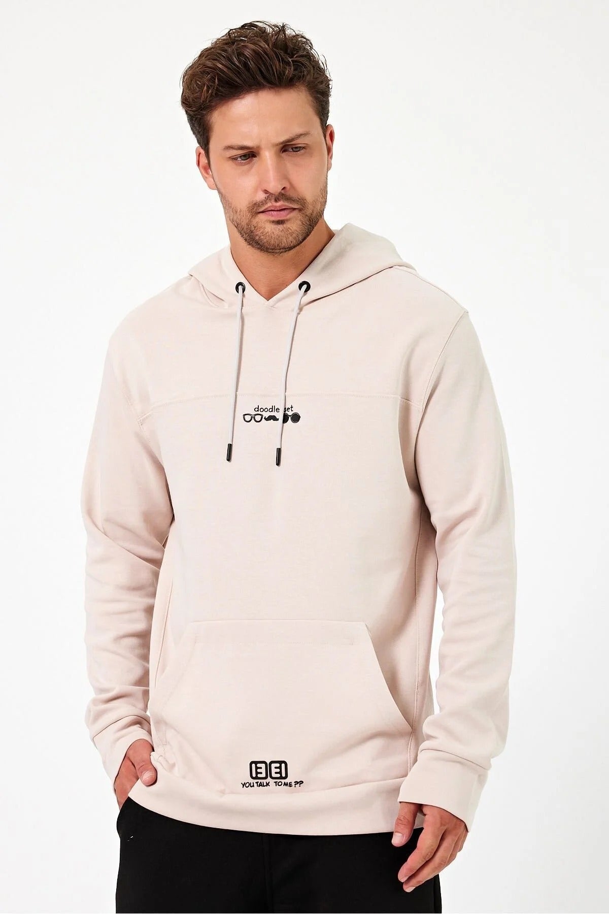 Férfi sweatshirt – barna – barna