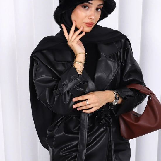 Női modest trencskó – fekete – fekete