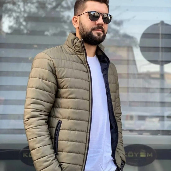 Férfi téli kabát – khaki – khaki