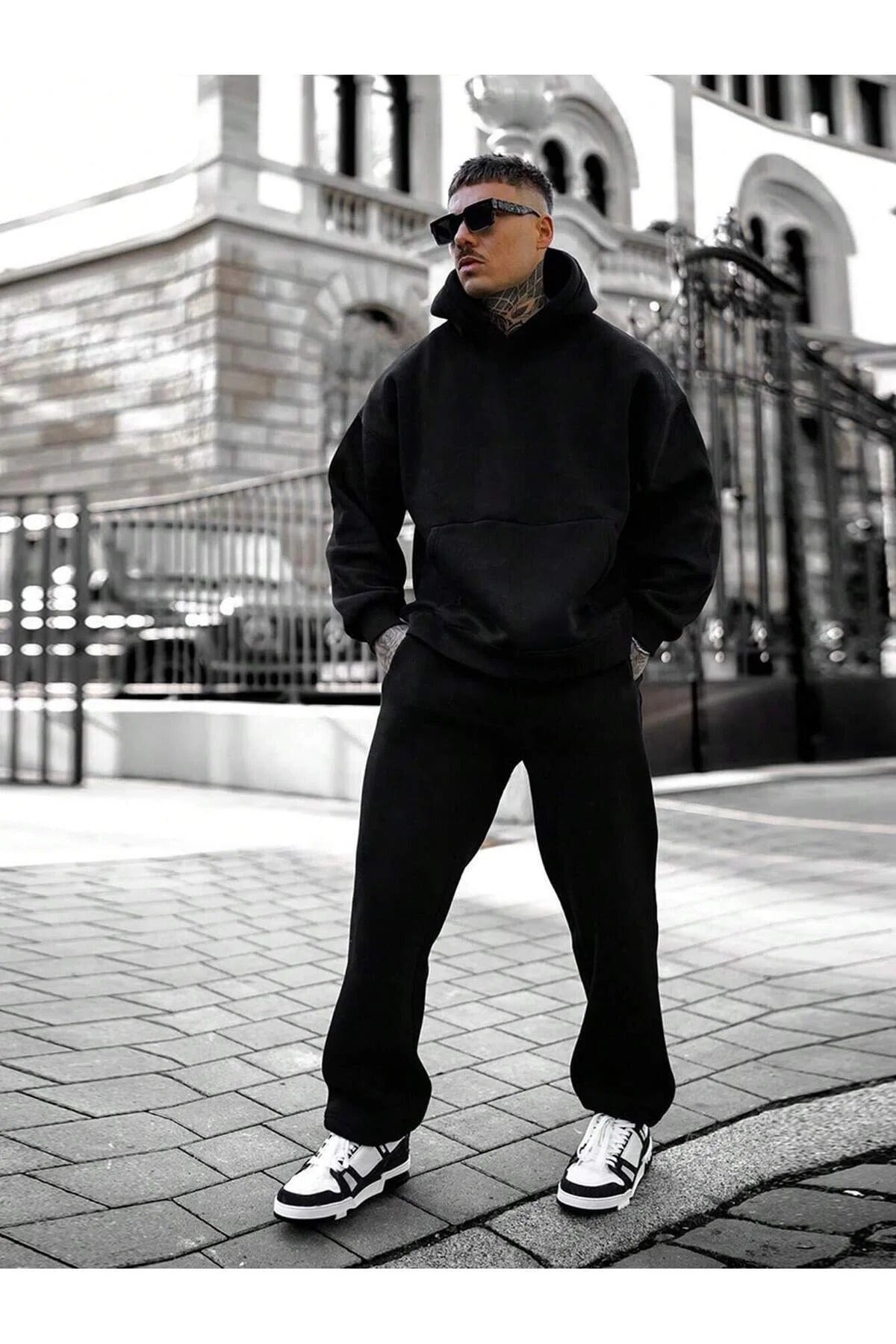 Sweatshirt – fekete – fekete