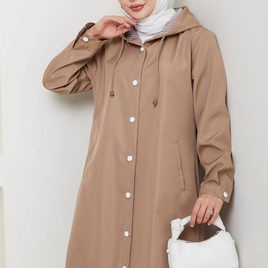 Női modest trencskó – nercbarna – nyérc
