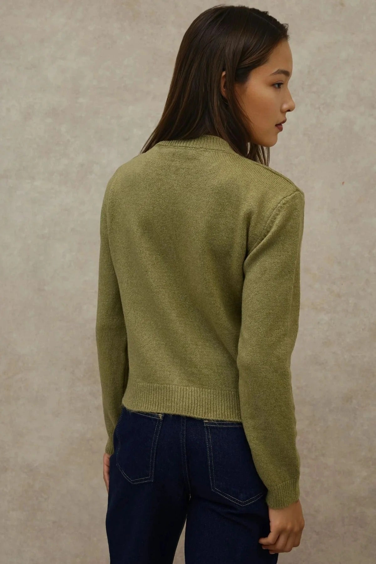 Kardigán – khaki – khaki