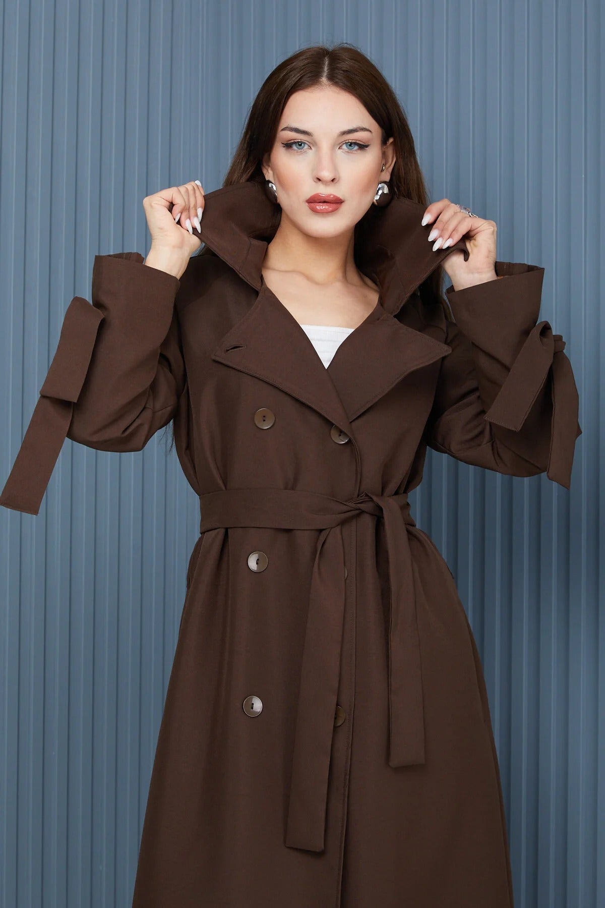 Női modest trencskó – barna – barna