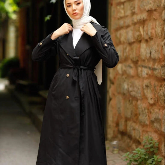 Női modest trencskó – fekete – fekete