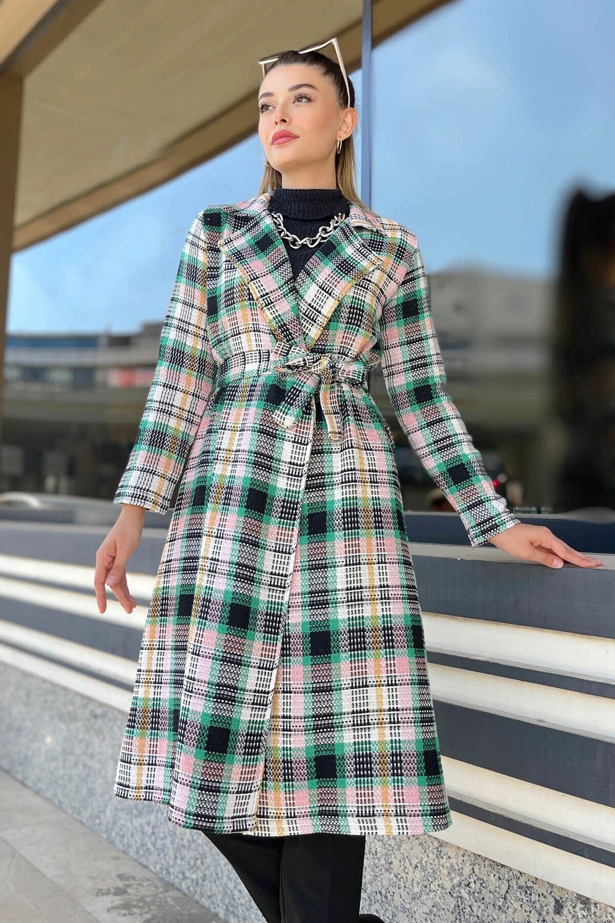 Női modest trencskó – zöld – zöld