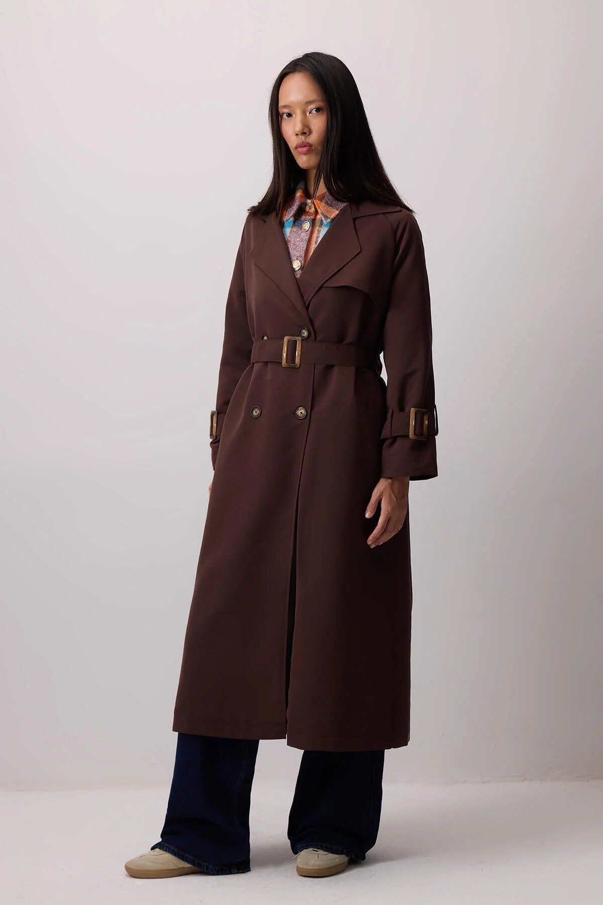 Női modest trencskó – barna – barna