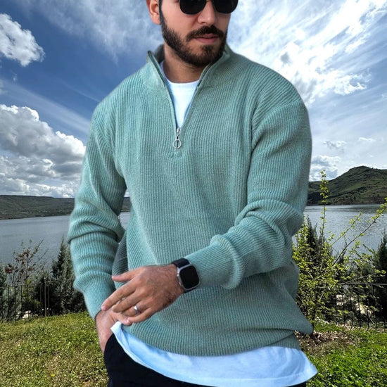 Férfi pulóver – zöld – világos zöld
