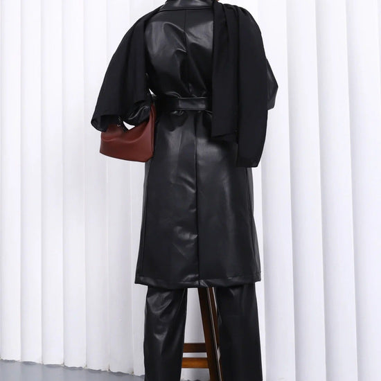 Női modest trencskó – fekete – fekete