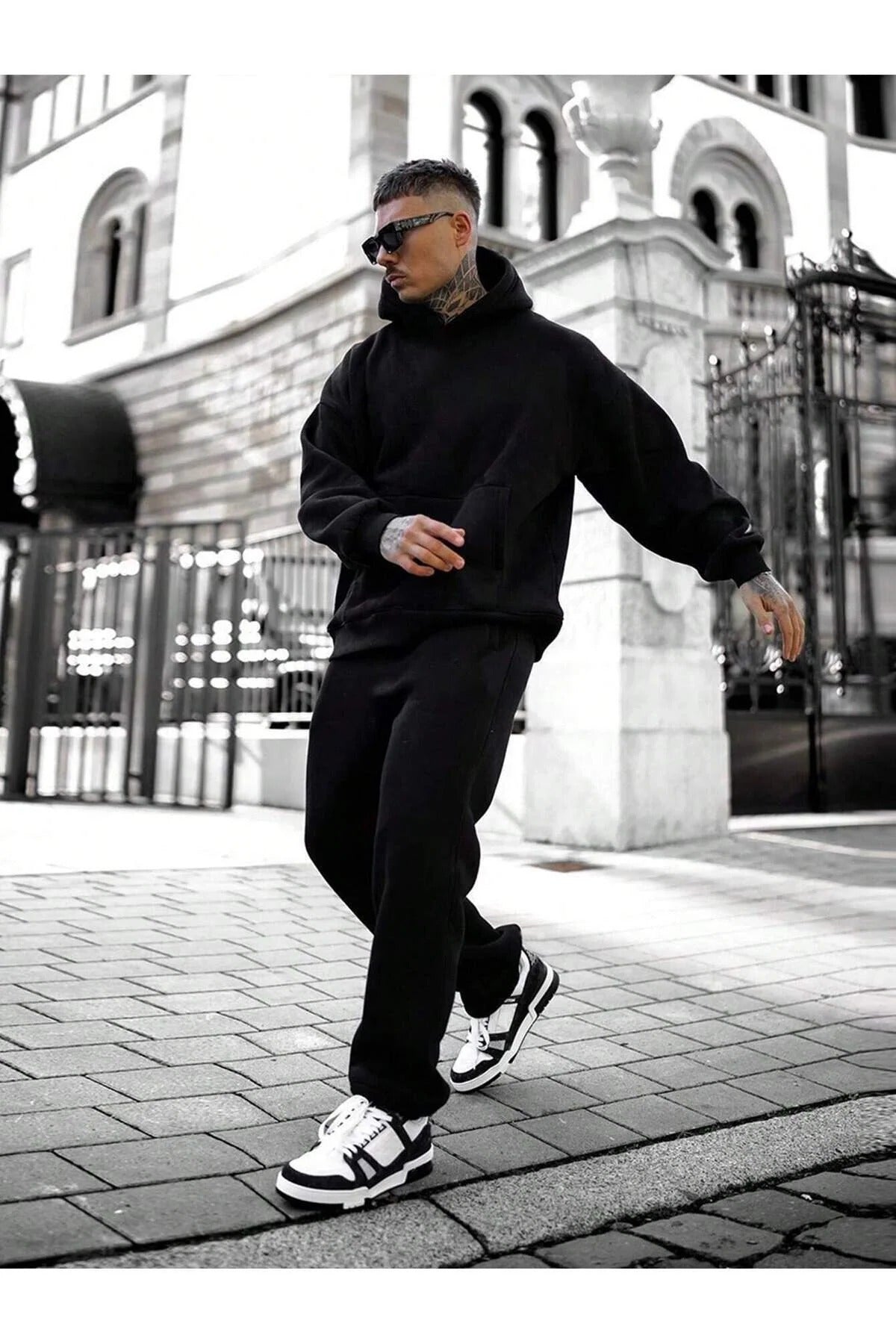 Sweatshirt – fekete – fekete