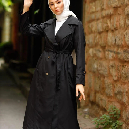 Női modest trencskó – fekete – fekete