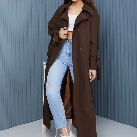 Női modest trencskó – barna – barna