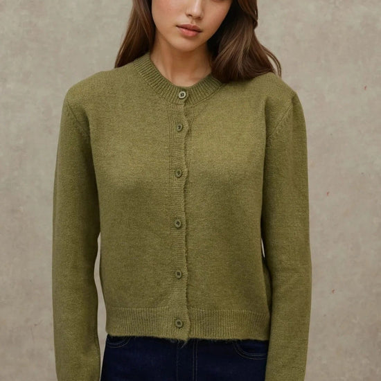 Kardigán – khaki – khaki