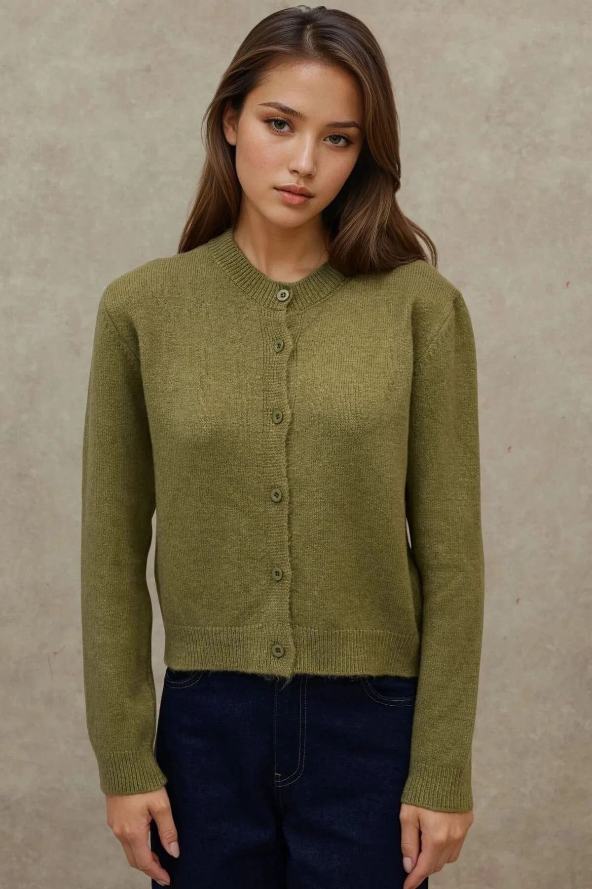 Kardigán – khaki – khaki